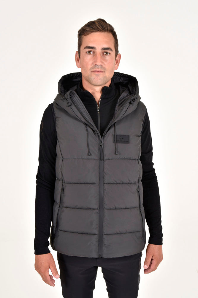 Cavalleria Toscana - Geo Nylon Hooded Vest - Black – The Rider Shop