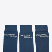 3 Pack Logo Socks - Navy