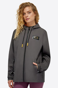 Waterproof Nylon Hooded Jacket - Graphite Grey