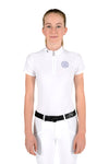 Girl's Jersey S/S Competition Polo - White