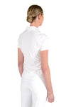 Perforated Insert S/S Training Polo - White