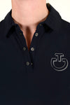 Perforated Insert S/S Training Polo - Navy