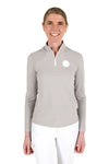 Perforated Insert L/S Training Polo - Light Grey