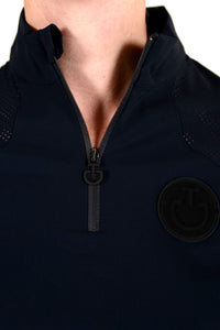 Perforated Insert L/S Training Polo - Navy