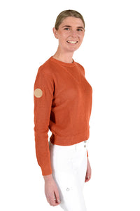 Cotton Crew Neck Sweater - Terracotta