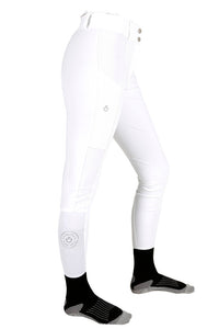 Perf Insert Breeches - White