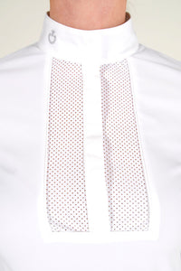 Perforated Long Sleeve Competition Shirt - White