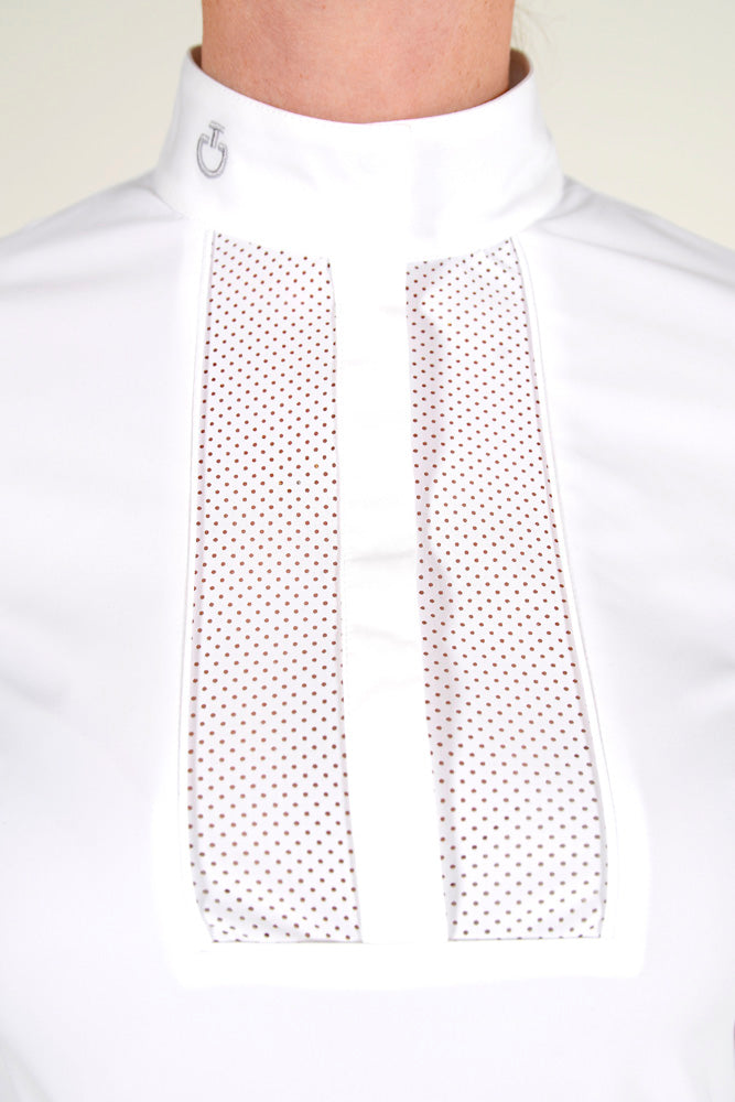 Perforated Long Sleeve Competition Shirt - White