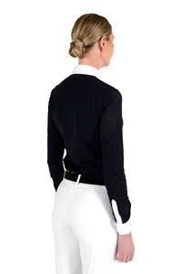 Perforated Long Sleeve Competition Shirt - Navy