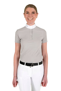 Perforated Short Sleeve Competition Polo - Light Grey