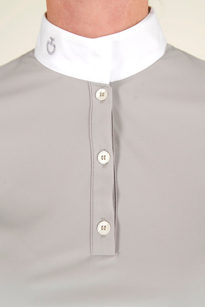 Perforated Short Sleeve Competition Polo - Light Grey