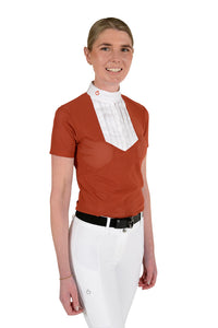 Perforated Short Sleeve Competition Shirt - Terracotta