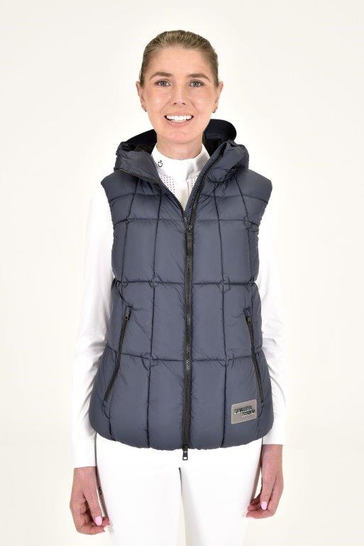 Hooded Down Padded Vest - Navy