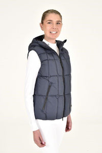 Hooded Down Padded Vest - Navy