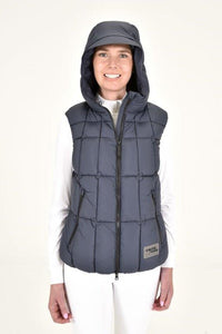 Hooded Down Padded Vest - Navy