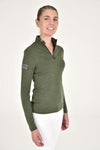 Tech Wool Half Zip - Forest Green