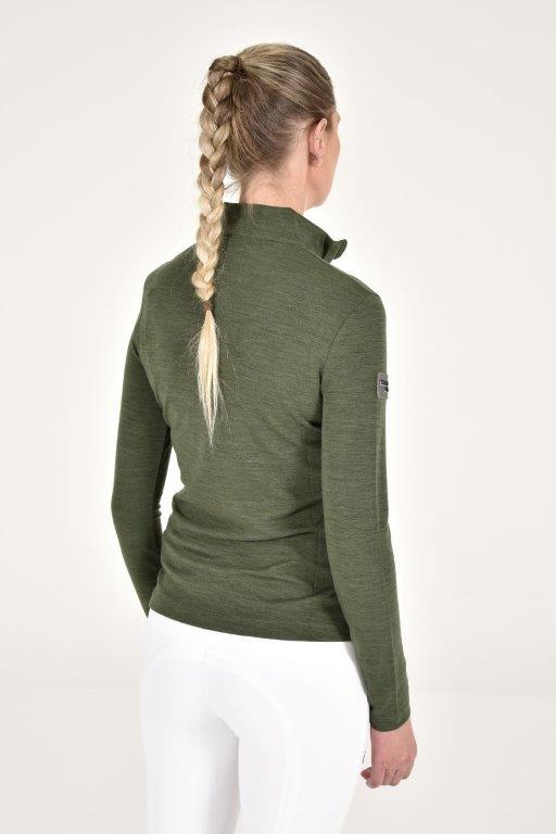 Tech Wool Half Zip - Forest Green