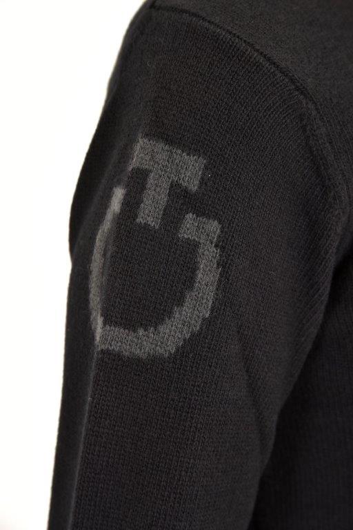 Pure Wool Crew Neck Sweater - Black