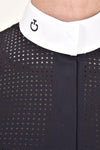 Perforated Bib S/S Shirt - Navy