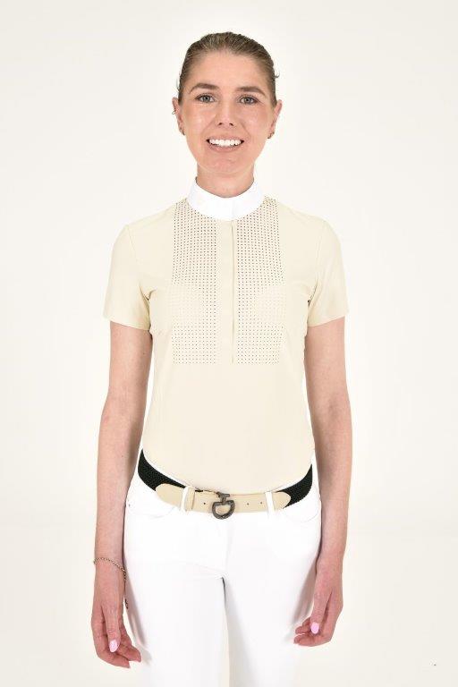 Perforated Bib S/S Shirt - Sand