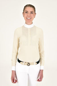 Perforated Bib L/S Shirt - Sand