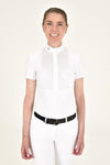 Perforated Bib S/S Shirt - White