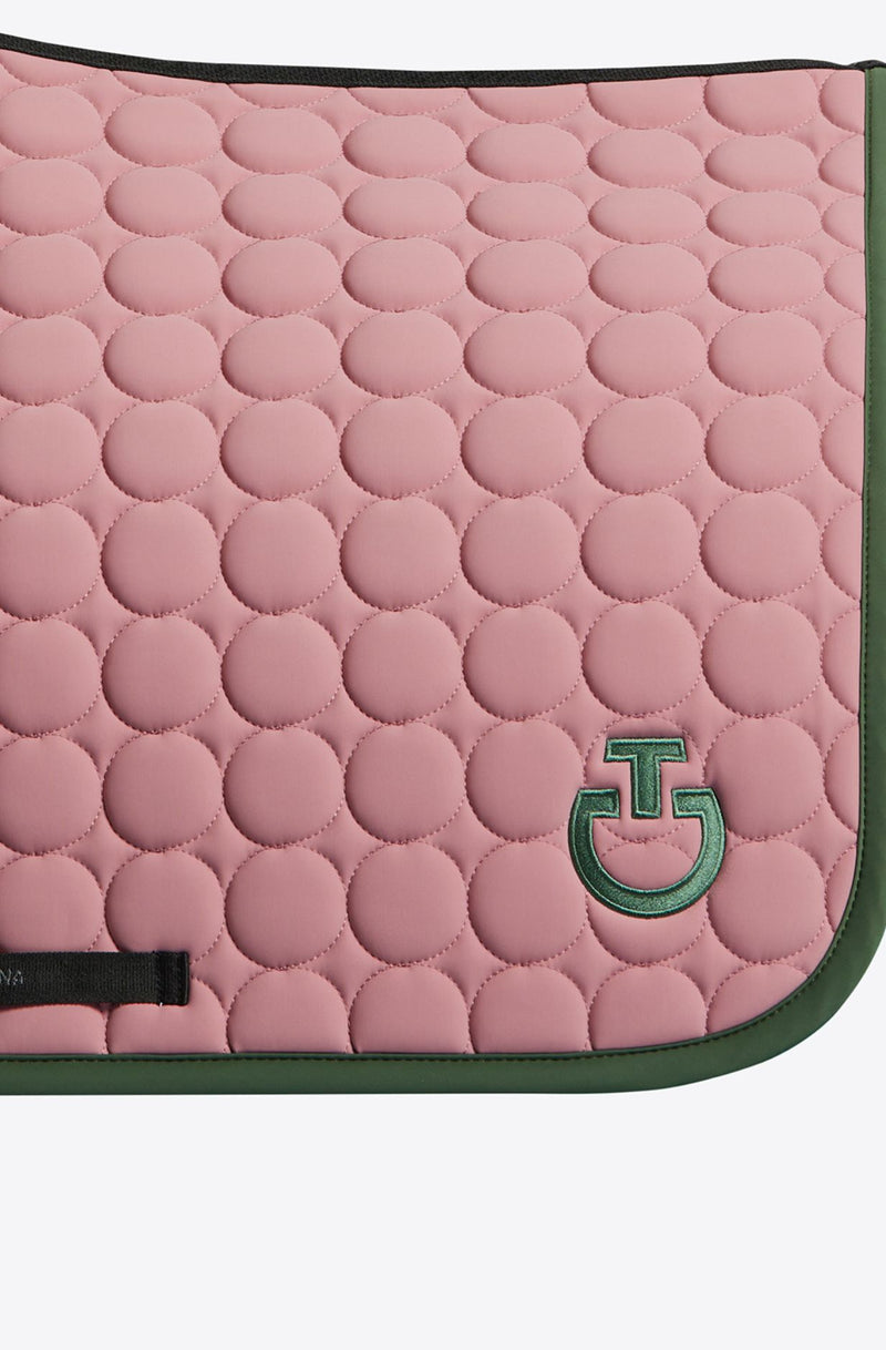 Circle Quilted Jump Pad - Dusty Rose/Forest Green