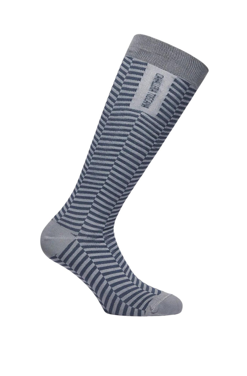 Jacquard Zig Zag Sock - Navy/Grey