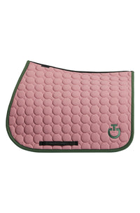 Circle Quilted Jump Pad - Dusty Rose/Forest Green