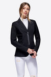 Jersey Mesh Riding Zip Jacket - Black w Gold Logo