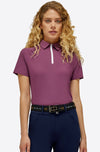 Short Sleeve Zip Training Polo - Berry