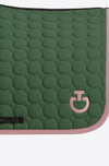 Circle Quilted Jump Pad - Forest Green/Dusty Rose