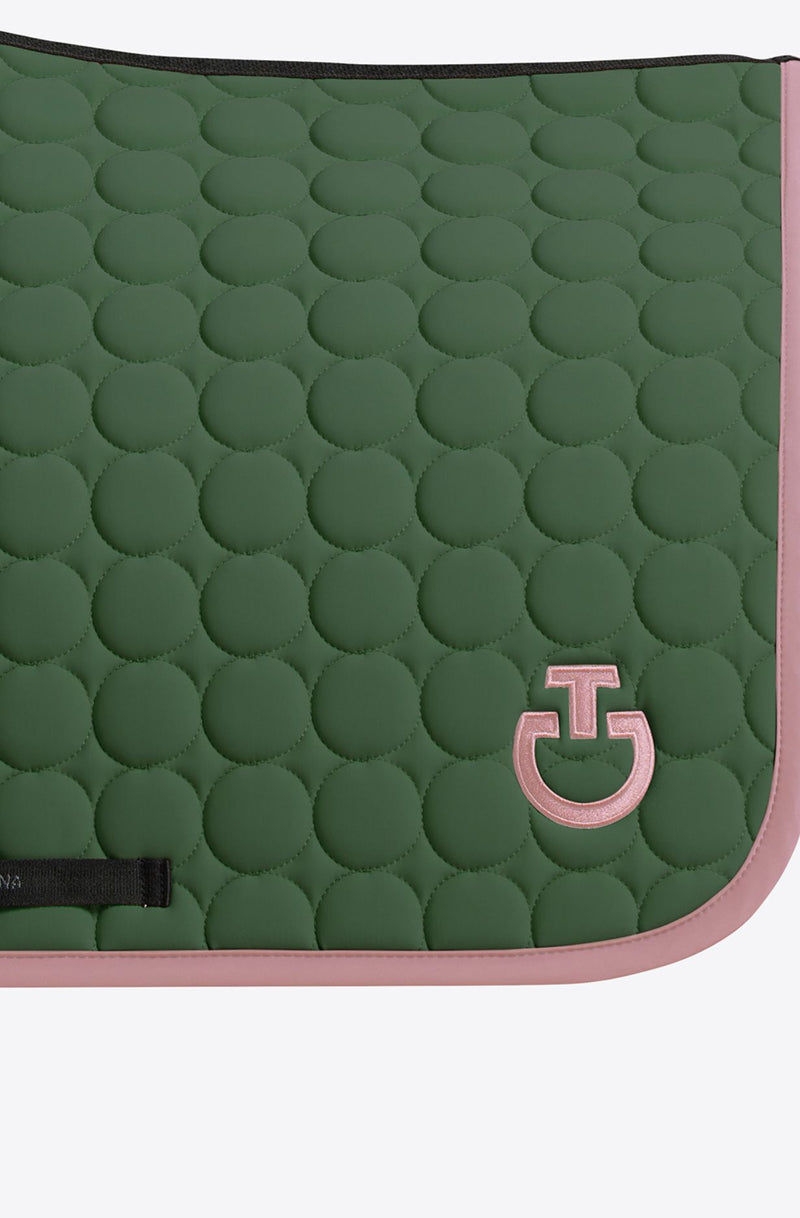 Circle Quilted Jump Pad - Forest Green/Dusty Rose