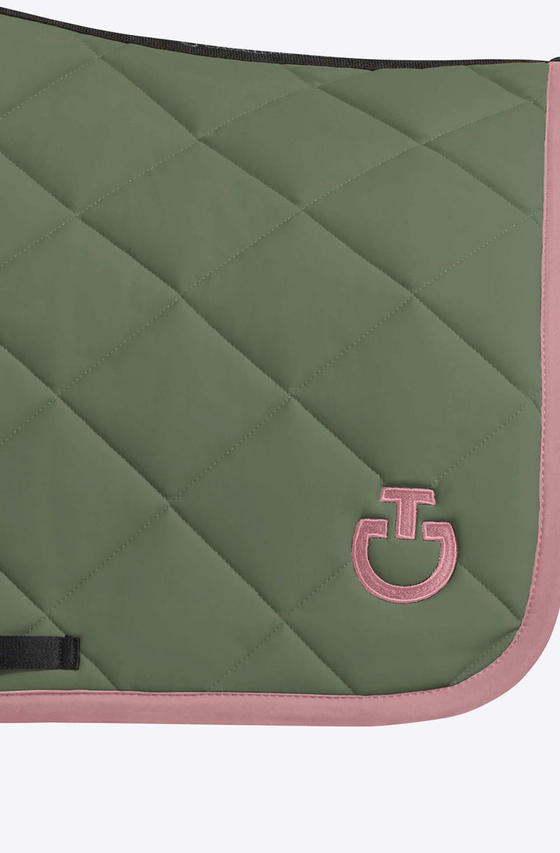 SS24 Diamond Quilted Jump Pad - Forest Green/Dusty Rose