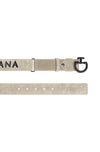 Women's Suede Logo Belt - Sand