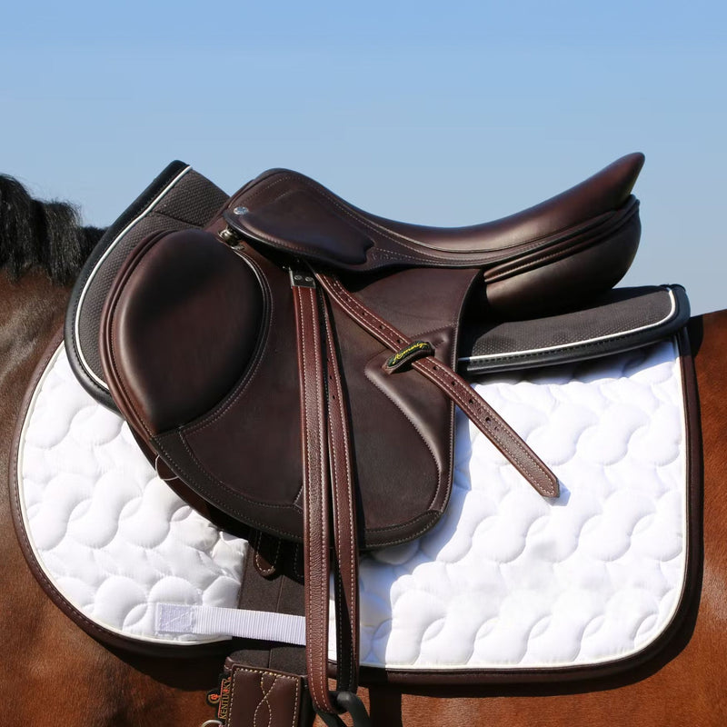 Absorb Jump Saddle Pad No Logo - White