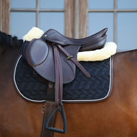 Absorb Jump Saddle Pad No Logo - Black/White/Brown