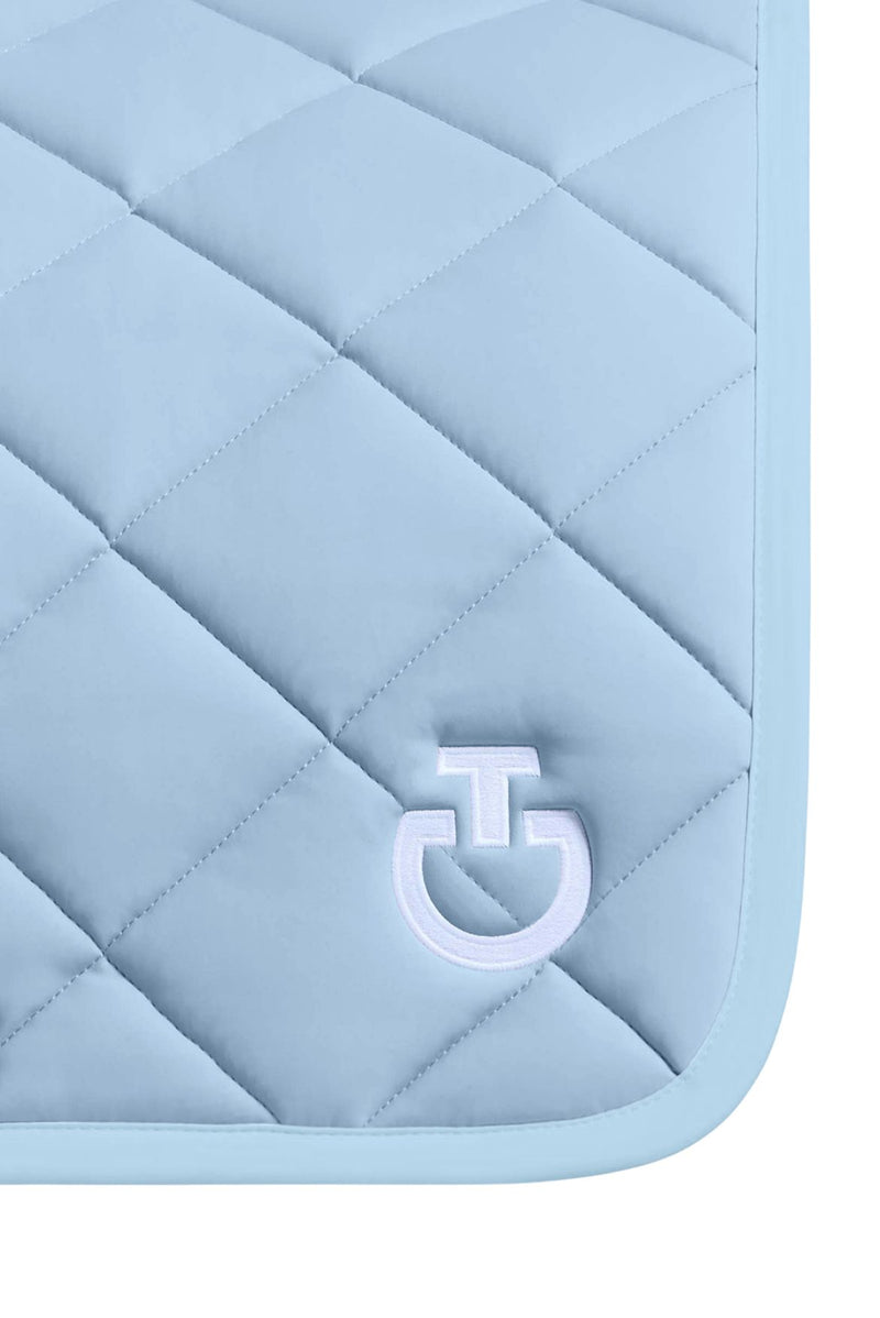 Diamond Quilted Jersey Dressage Saddle Pad - Blue Fog