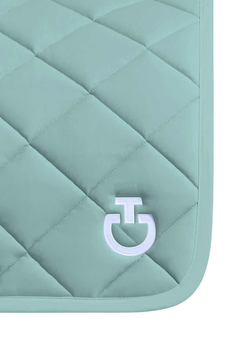 Diamond Quilted Jersey Dressage Saddle Pad - Light Teal Green