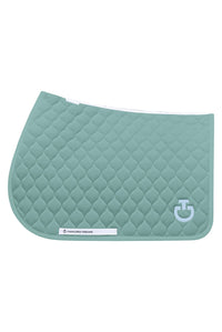 SS25 Circular Quilt Jersey Jump Pad - Light Teal Green/Blue Fog