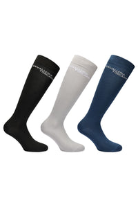 3 Pack Logo Socks - Black/Grey/Navy