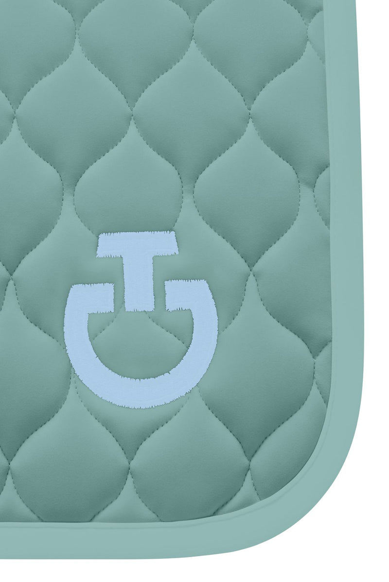 SS25 Circular Quilt Jersey Jump Pad - Light Teal Green/Blue Fog