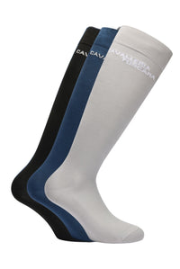 3 Pack Logo Socks - Black/Grey/Navy