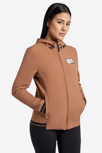 Hooded Softshell Jacket - Rust