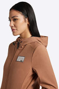 Hooded Softshell Jacket - Rust