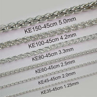 Sterling Silver Wheat Chain (2.5mm) 45cm