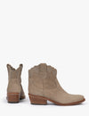 Cali Broderie Suede Cowboy Boot - Sand