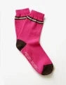 Lambswool Socks - Brown/Pink