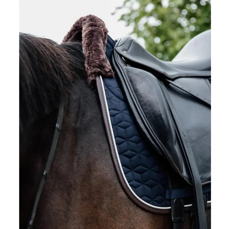 Skin Friendly Dressage Saddle Pad - Navy