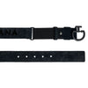 Women's Suede Logo Belt - Navy